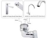 FlexFlow 1080 Swivel Tap Extender – Universal Dual Spray Faucet Attachment | Multi-Angle Water Saving Arm