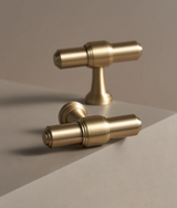 Château Noir Brass T-Bar Handles – French-Inspired Luxury Cabinet Hardware | Solid Brass Furniture Pulls