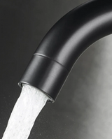 OnyxFlow Swivel Basin Mixer – Black Nickel Bathroom Faucet | 360° Stainless Steel Sink Tap