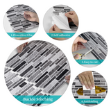 MarbleVogue Peel & Stick Tiles – Black & White Marble Wall Decals | Waterproof PVC Home Upgrade Stickers