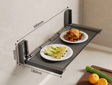 Velmora FlexiRack Foldable Kitchen Spice Rack – Wall-Mounted Self-Adhesive Storage Organiser with Hooks | Space-Saving Metal Utensil & Seasoning Holder