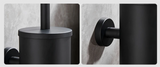 NoirEdge Wall-Mounted Toilet Brush Set – Matte Black Stainless Steel Cleaner Holder | Modern Hygienic Bathroom Accessory