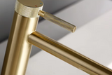 GoldKnurl One Luxe 360 – Brushed Gold Swivel Bathroom Faucet
