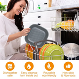 CrispNest Silicone Air Fryer Tray – Reusable Non-Stick Cooking Basket | Heat-Resistant Oven & BBQ Liner