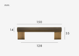 Valmere Brass T-Bar Cabinet Handles – Antique Brass Furniture Pulls | Luxury Modern Hardware
