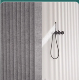Velmora Magnetic Shower Curtain – Waterproof Linen-Effect Bathroom Curtain | Foldable Minimalist Shower Screen