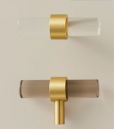 Lucévere Brass & Acrylic Cabinet Handles – Luxury Modern Furniture Pulls | Customisable Designer Hardware