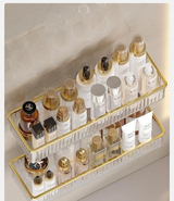 CrystalNest Corner Shelf – Clear Acrylic Bathroom Organiser | No-Drill Wall Storage Rack