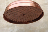 CopperVale Heritage Rain Shower Head – Solid Brass Antique Copper Rainfall Shower with Wall Arm