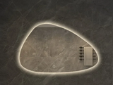 ArctiGlow Sculpt LED Vanity Mirror – Irregular Scandinavian Bathroom Mirror with Ambient Lighting & Aluminium Frame