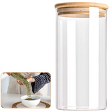 NordicPure Glass Storage Canister Set – Airtight Kitchen Jars with Wooden Lids | Modern Pantry Organisation Collection