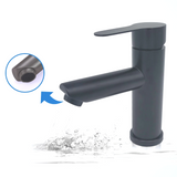 NoirEdge Basin Mixer Tap – Matte Black Bathroom Faucet | Contemporary Single Lever Hot & Cold Sink Mixer
