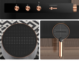 Aurelius ThermoSpa Shower System – Concealed Rainfall Thermostatic Shower Set | Luxury Gold Bathroom Upgrade