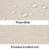Veloura HavenShield Waterproof Shower Curtain – Luxury Linen-Effect Bathroom Curtain with Metal Hooks | Spa-Inspired Hotel Style