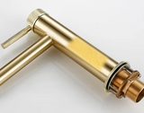 GoldKnurl One Luxe 360 – Brushed Gold Swivel Bathroom Faucet