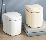 DeskEase Mini Waste Bin – Compact Swing Lid Desk Bin | Modern Desktop Organiser