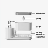 Velora Sync Sink Organiser – 5-in-1 Soap Dispenser & Kitchen Cleaning Station with Sponge Holder