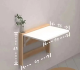 ModuSpace Fold-Down Wall Desk – Ultra-Slim Floating Workstation | Space-Saving Modern Study Table