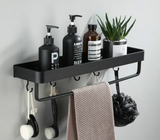 NoirEdge TriLevel Corner Caddy – Drill-Free Aluminium Shower Shelf | Heavy-Duty Rustproof Bathroom Organiser