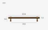 Belmont Knurled Brass T-Bar Handle – Art Deco Industrial Cabinet Pull | Vintage Luxury Furniture Hardware