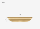 Bellmont Shell Brass Cabinet Handle – Antique Farmhouse Drawer Pull | Vintage Furniture Hardware