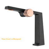 Veloura Éclat Rose Bathroom Mixer Tap – Brushed Rose Gold Basin Faucet | Elegant Single-Lever Vanity Design