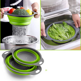 CollapsoChef Silicone Colander – Foldable Kitchen Strainer Basket | Space-Saving Food Prep Essential