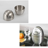 Aurelium Mini Waste Bin – Stainless Steel Swing-Top Desk Bin | Compact Luxury Bathroom & Office Trash Can