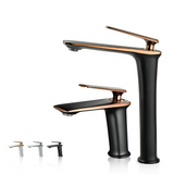 Veloura Luxe Basin Mixer Tap – Contemporary Brass Bathroom Faucet | Premium Hot & Cold Single Lever Design