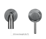 Velmor Wall Basin Mixer – Brushed Stainless Bathroom Faucet | Solid Brass Dual-Hole Sink Tap