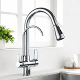 PureFlow Pro Kitchen Mixer Tap – Black Pull-Out Faucet with Filtered Water System | 360° Swivel Sink Mixer