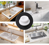 AquaSeal FlowLock Overflow Cover – Universal Sink & Bath Water Level Plug | Splash Guard & Overflow Stopper