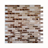 Auréline Gold Mosaic Wall Tiles – Peel & Stick 3D Splashback Panels | Waterproof Luxury Décor