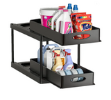 FlexiStore Under-Sink Organiser – Pull-Out Cabinet Storage Rack | Multi-Level Kitchen & Bathroom Drawer System