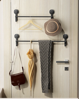 GripLine No-Drill Towel Rail – Matte Black Suction Bathroom & Kitchen Holder for Towels & Accessories