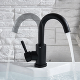 NovaLine Basin Mixer Tap – Matte Black &amp; Brushed Nickel Bathroom Faucet | Modern Stainless Steel Sink Mixer