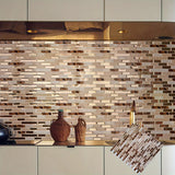 Auréline Gold Mosaic Wall Tiles – Peel & Stick 3D Splashback Panels | Waterproof Luxury Décor
