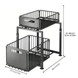 VersaSlide 2-Tier Cabinet Organiser – Adjustable Pull-Out Storage Rack | Under-Sink & Spice Drawer Solution