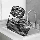 Eloria FruitElegance Metal Wire Fruit Basket – Modern Open-Design Fruit & Vegetable Storage Bowl | Stylish Kitchen Counter & Dining Table Centrepiece