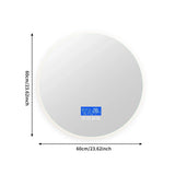HaloTherm Illuminated Round Bathroom Mirror – Anti-Fog LED Vanity Mirror with Temperature Display & Adjustable Lighting