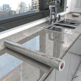 MarbraGuard Self-Adhesive Marble Film – Waterproof Peel & Stick Vinyl for Kitchen, Bathroom & Furniture Upgrades