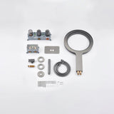 Luxe Douchekraan Set – Rond Design | 5 Kleuren | Messing | Regenval