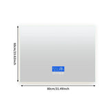 VeloraTherm GlowView LED Bathroom Mirror – Anti-Fog Vanity Mirror with Dimmable 3-Tone Lighting & Temperature Display