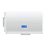 NovaLume ThermoGlow LED Vanity Mirror – 600 ×1200 mm Anti-Fog Bathroom Mirror with Dimmable Lighting & Digital Temperature Display