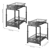 VersaSlide 2-Tier Cabinet Organiser – Adjustable Pull-Out Storage Rack | Under-Sink & Spice Drawer Solution