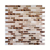Auréline Gold Mosaic Wall Tiles – Peel & Stick 3D Splashback Panels | Waterproof Luxury Décor