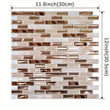 Auréline Gold Mosaic Wall Tiles – Peel & Stick 3D Splashback Panels | Waterproof Luxury Décor