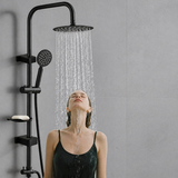 LuxeCascade Rain Shower Set – Thermostatic Bathroom Shower System | Overhead Rainfall & Handheld Spray