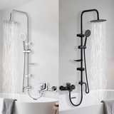LuxeCascade Rain Shower Set – Thermostatic Bathroom Shower System | Overhead Rainfall & Handheld Spray