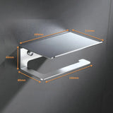 AeroShelf Bathroom Tissue Holder – Aluminium Toilet Roll Rack with Storage Shelf | Modern Wall-Mounted Organiser